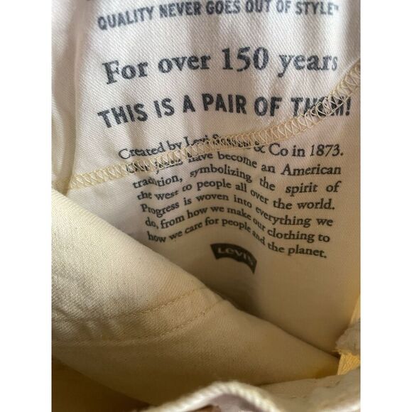 Levi's 502 Pants Men's 30x30 Yellow Denim Jeans Reg Tapered Yellow NEW! TAGS - Picture 14 of 16